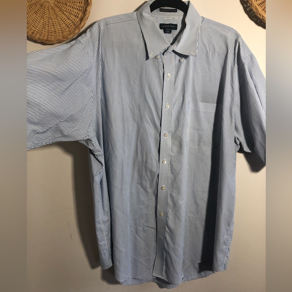 Land’s End Short Sleeve Oxford Button Down